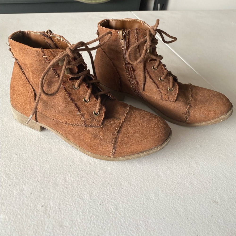 Brown Faux Suede booties